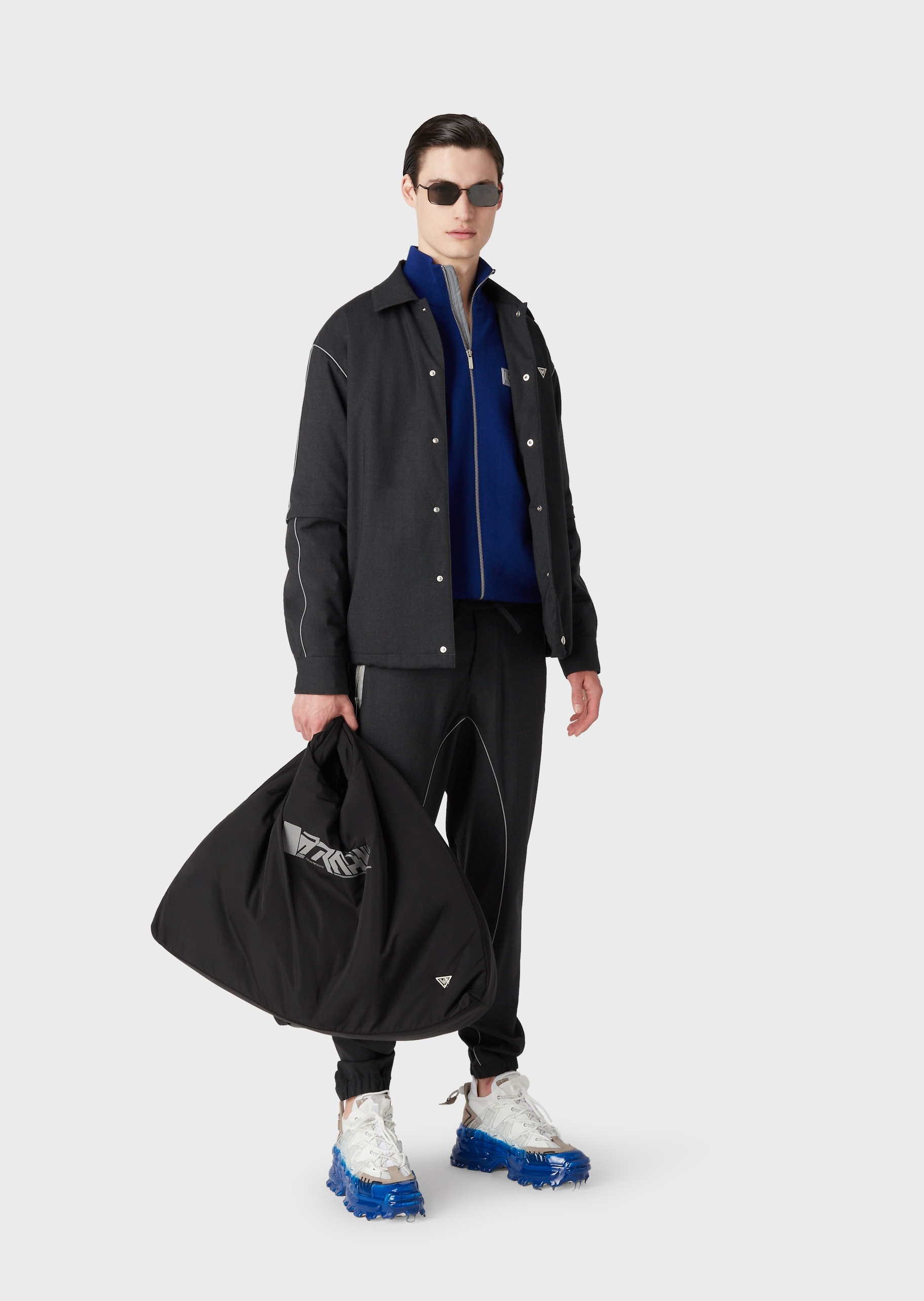 Emporio Armani 滚边潮流束脚休闲裤