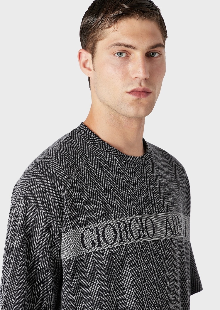 Giorgio Armani 人字纹标识圆领T恤