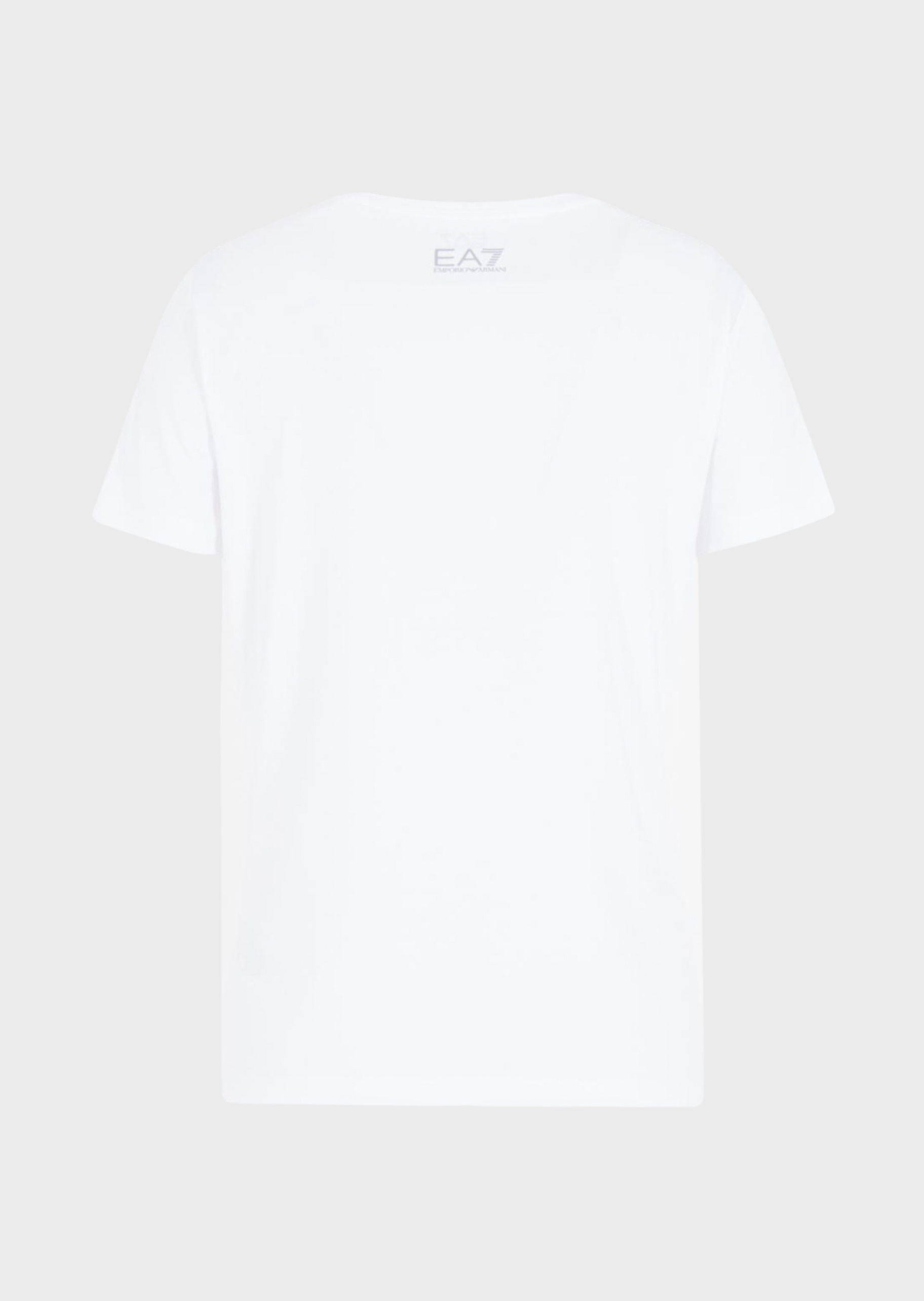 EA7 字母刺绣标识圆领T恤