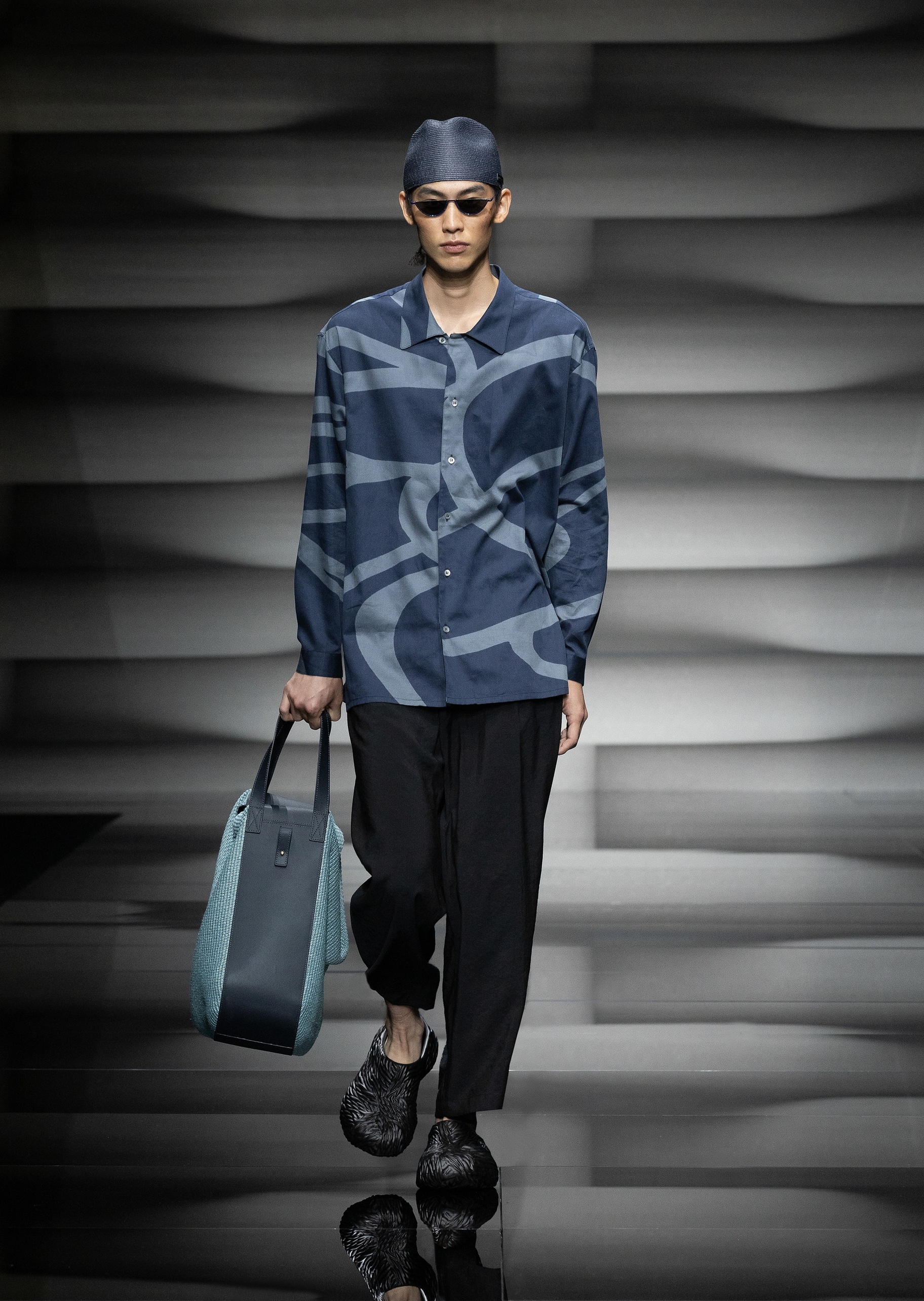 Emporio Armani 通体大图案印花棉衬衫
