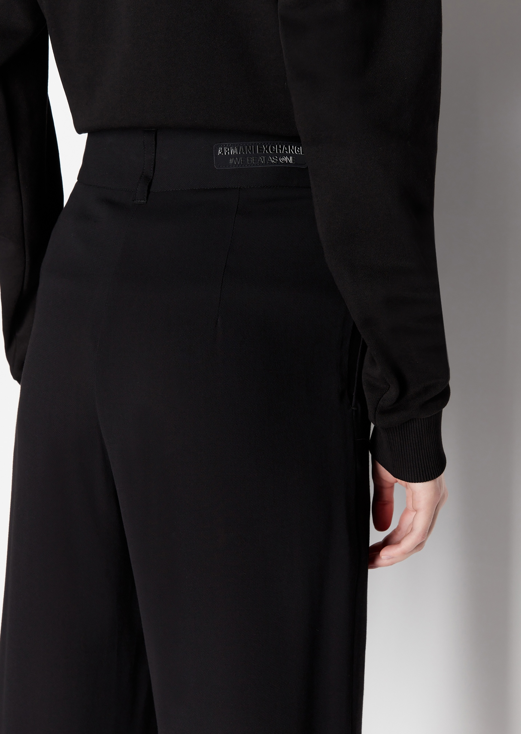 ARMANI EXCHANGE 女士高腰宽松纯色休闲裤