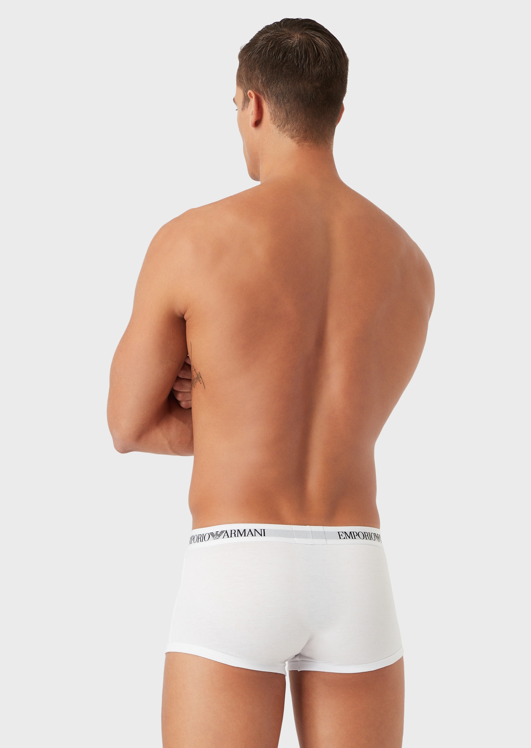 Emporio Armani 男士简约LOGO棉质平角内裤