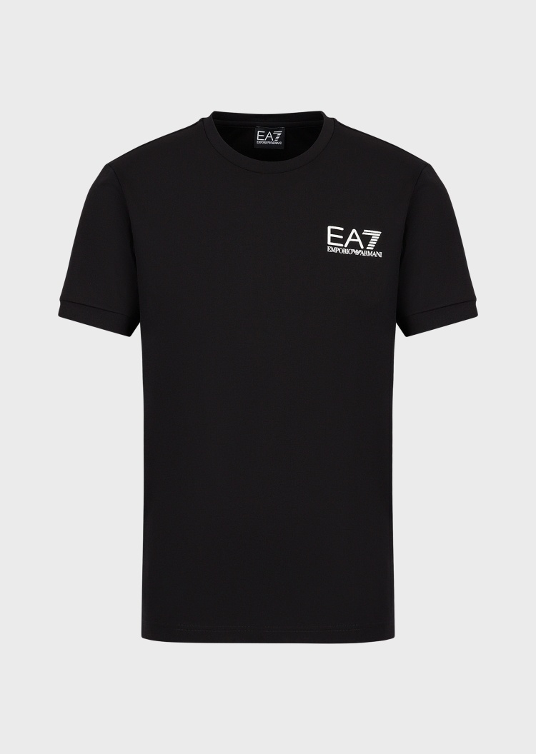 EA7 撞色字母标识T恤