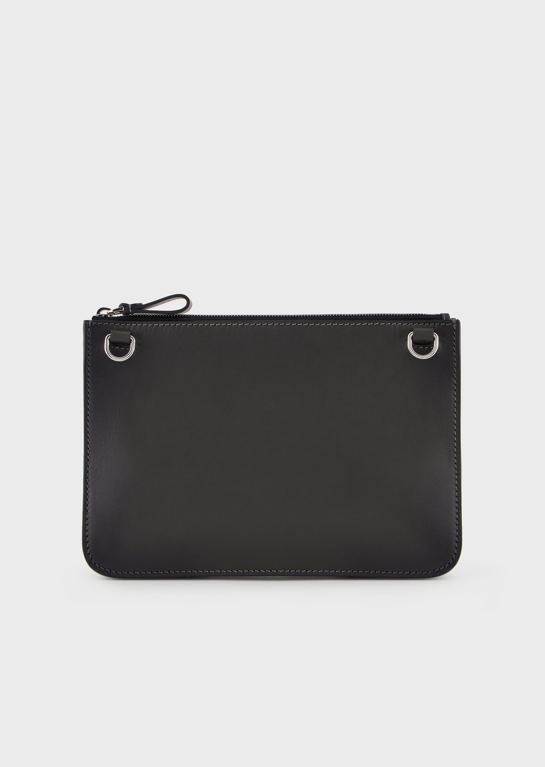 Giorgio Armani 翻盖外袋皮革斜挎包
