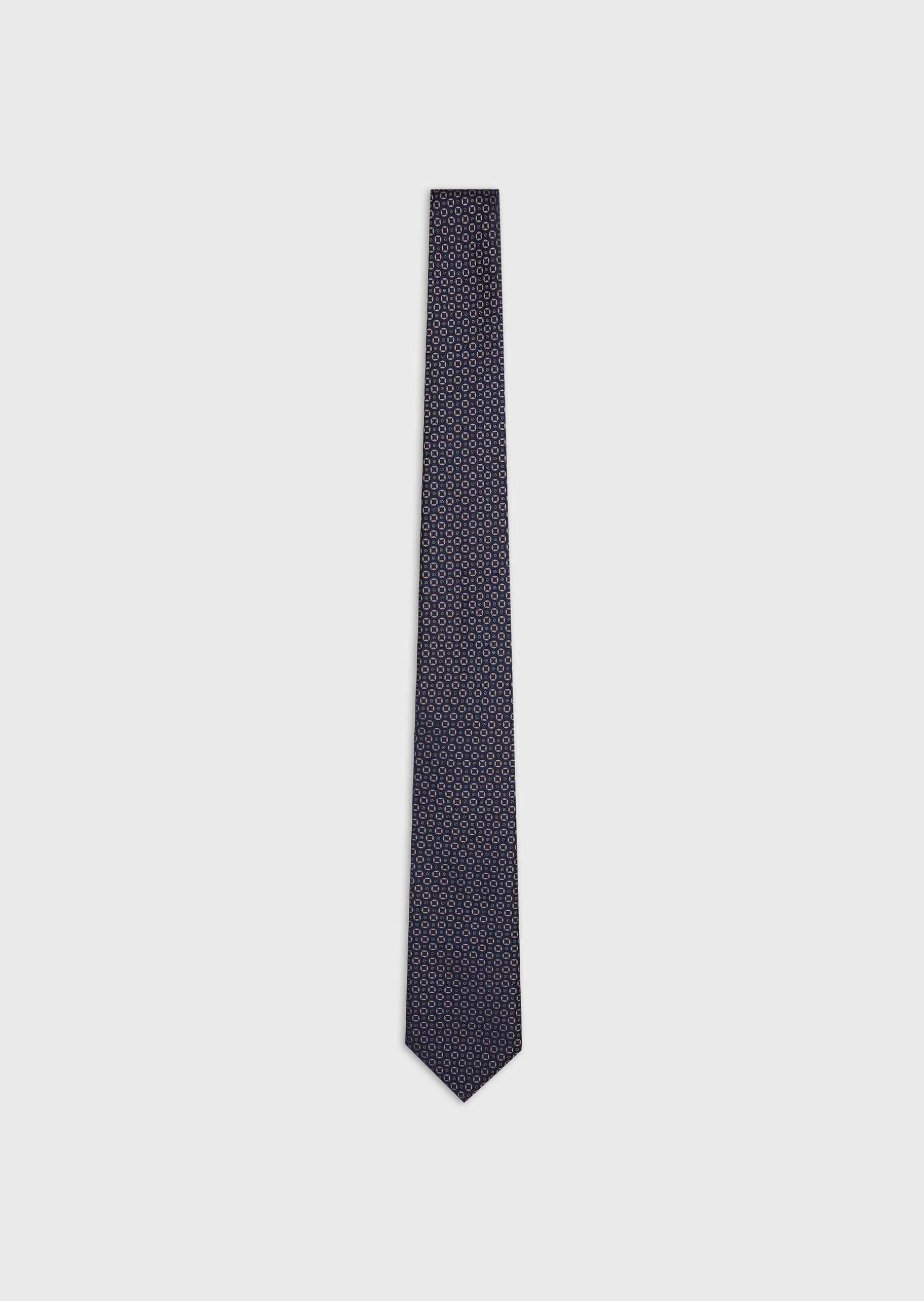 Giorgio Armani 男士休闲光泽感桑蚕丝通体几何花纹领带