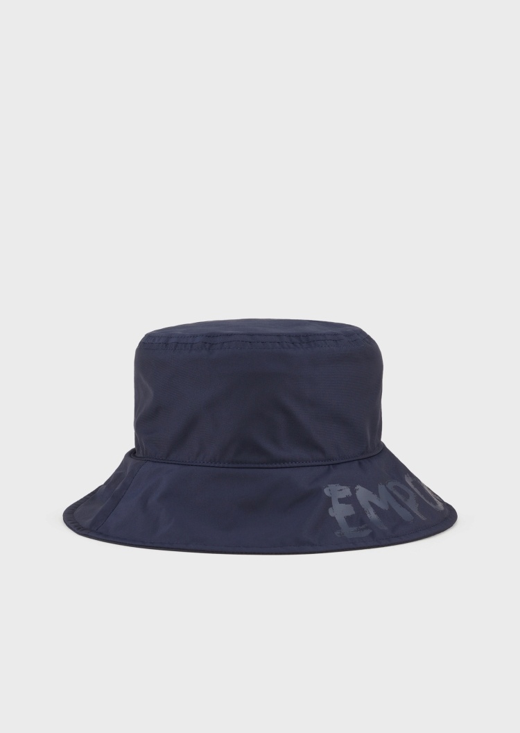 Emporio Armani 帽檐大标识休闲渔夫帽