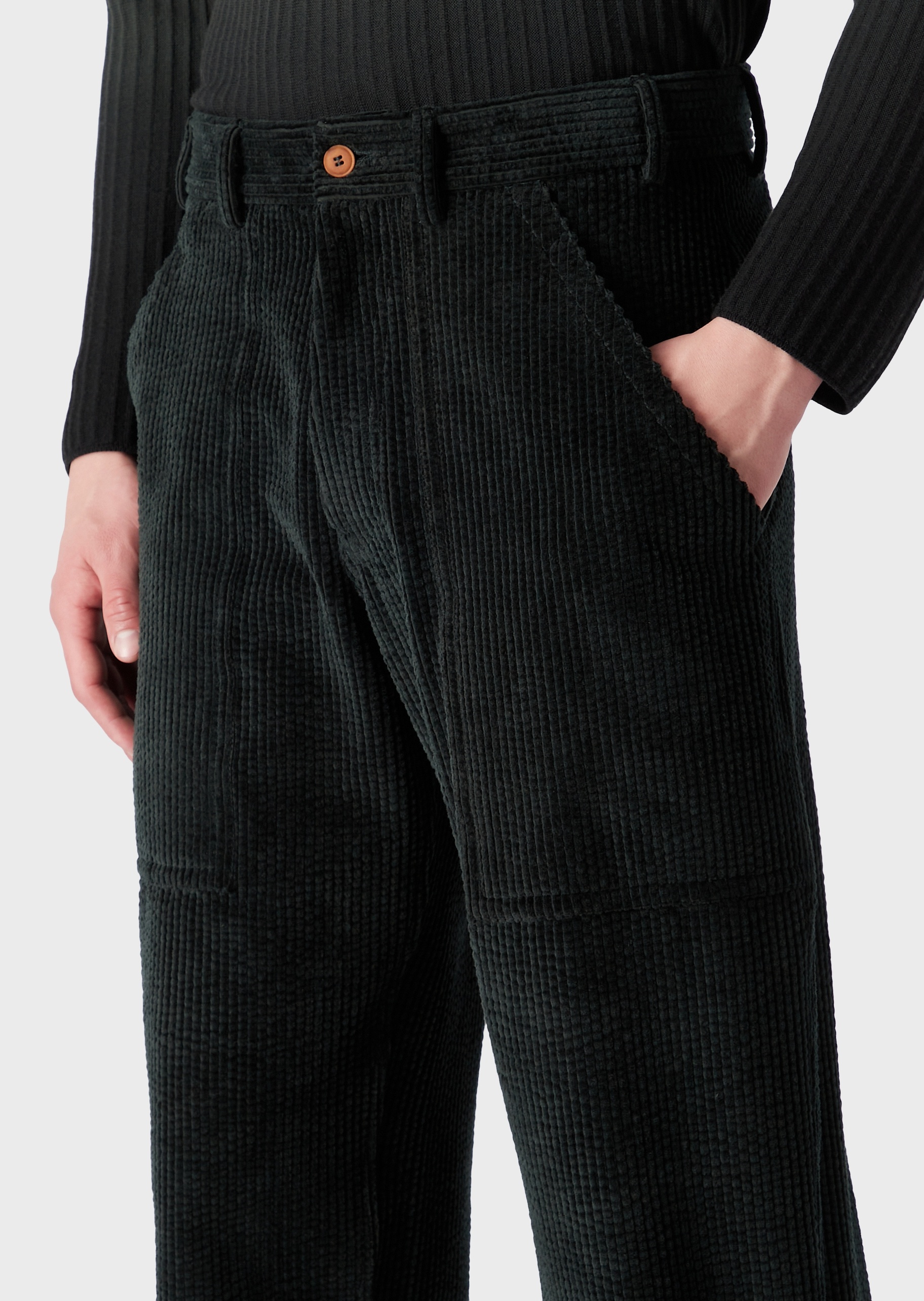 Giorgio Armani 大口袋灯芯绒休闲裤