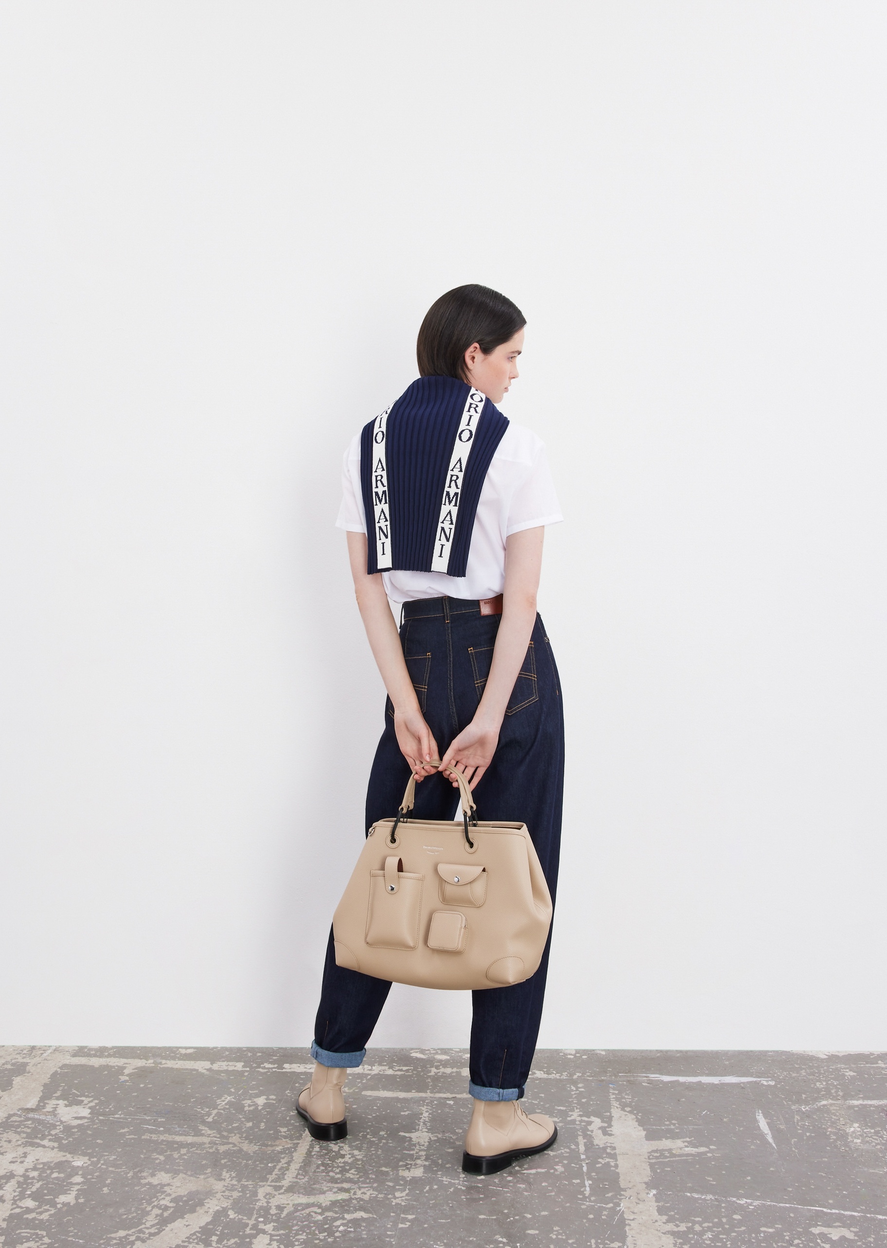 Emporio Armani 错视效果罗纹针织衫