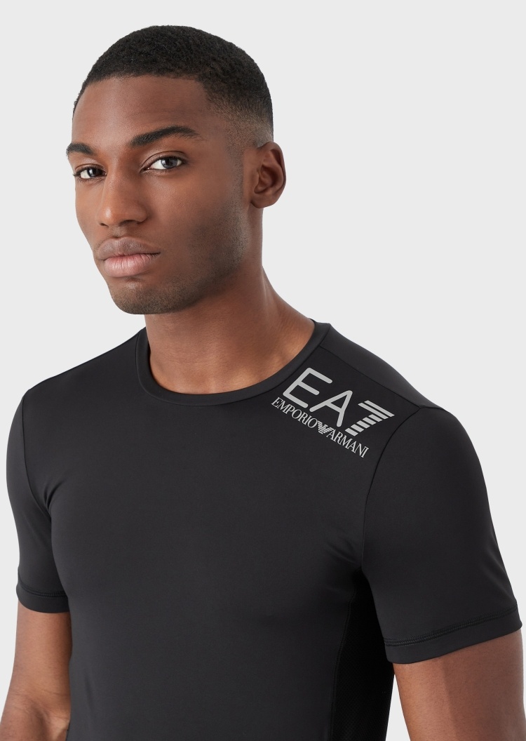 EA7 透气网眼嵌片T恤