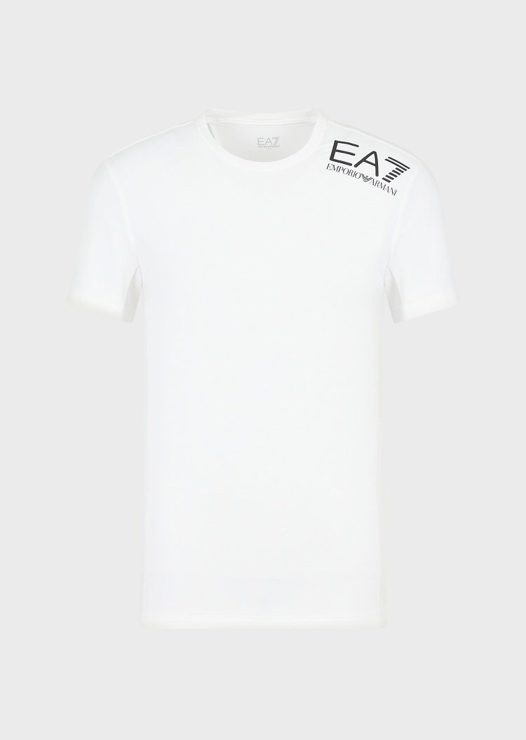 EA7 男士透气网面弹性运动T恤