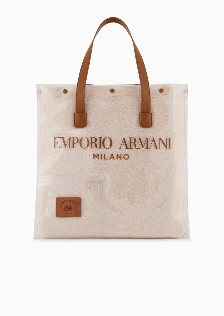 Emporio Armani 女士休闲大容量二合一直立式托特包