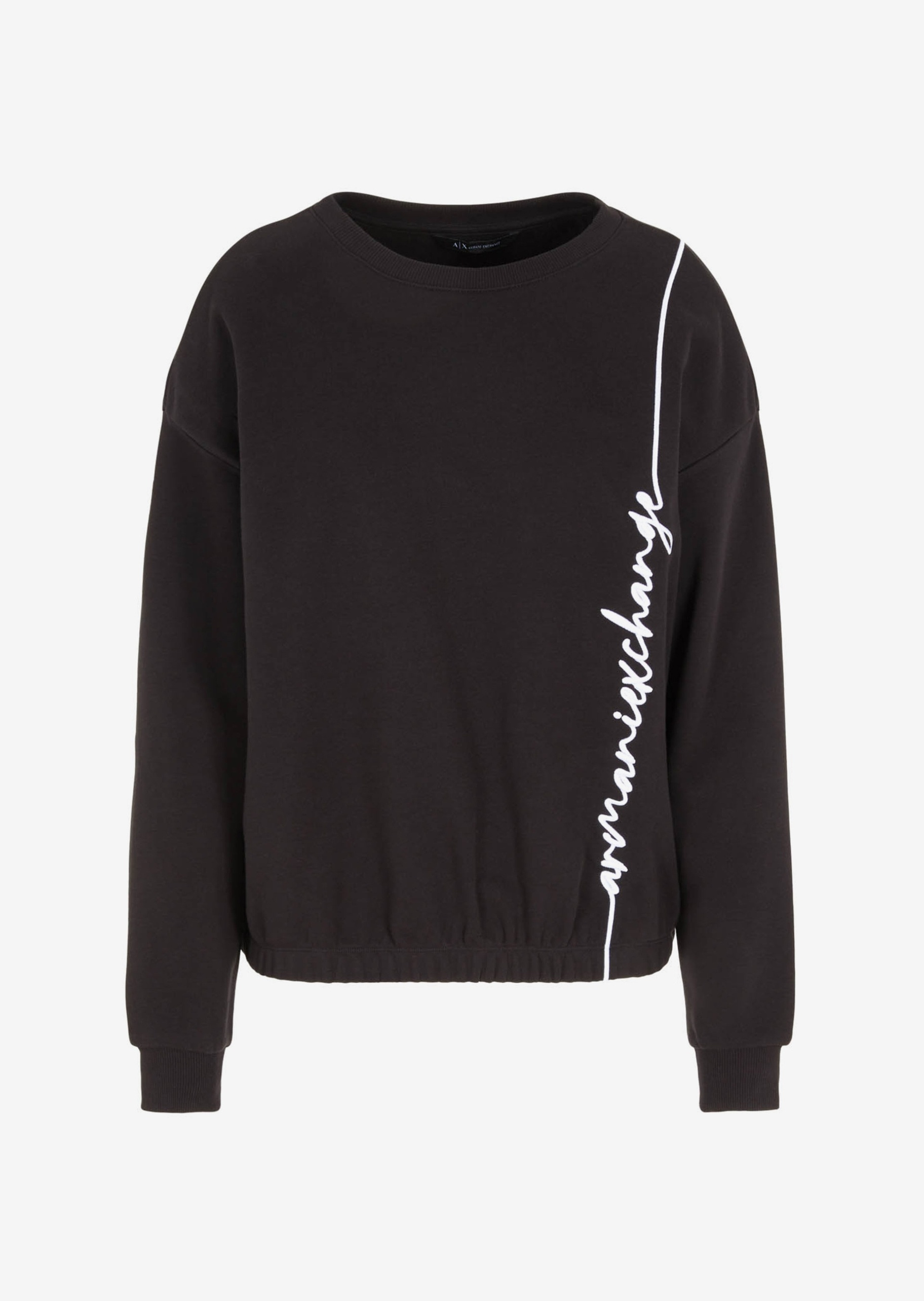 ARMANI EXCHANGE 女士宽松刺绣圆领棉质卫衣