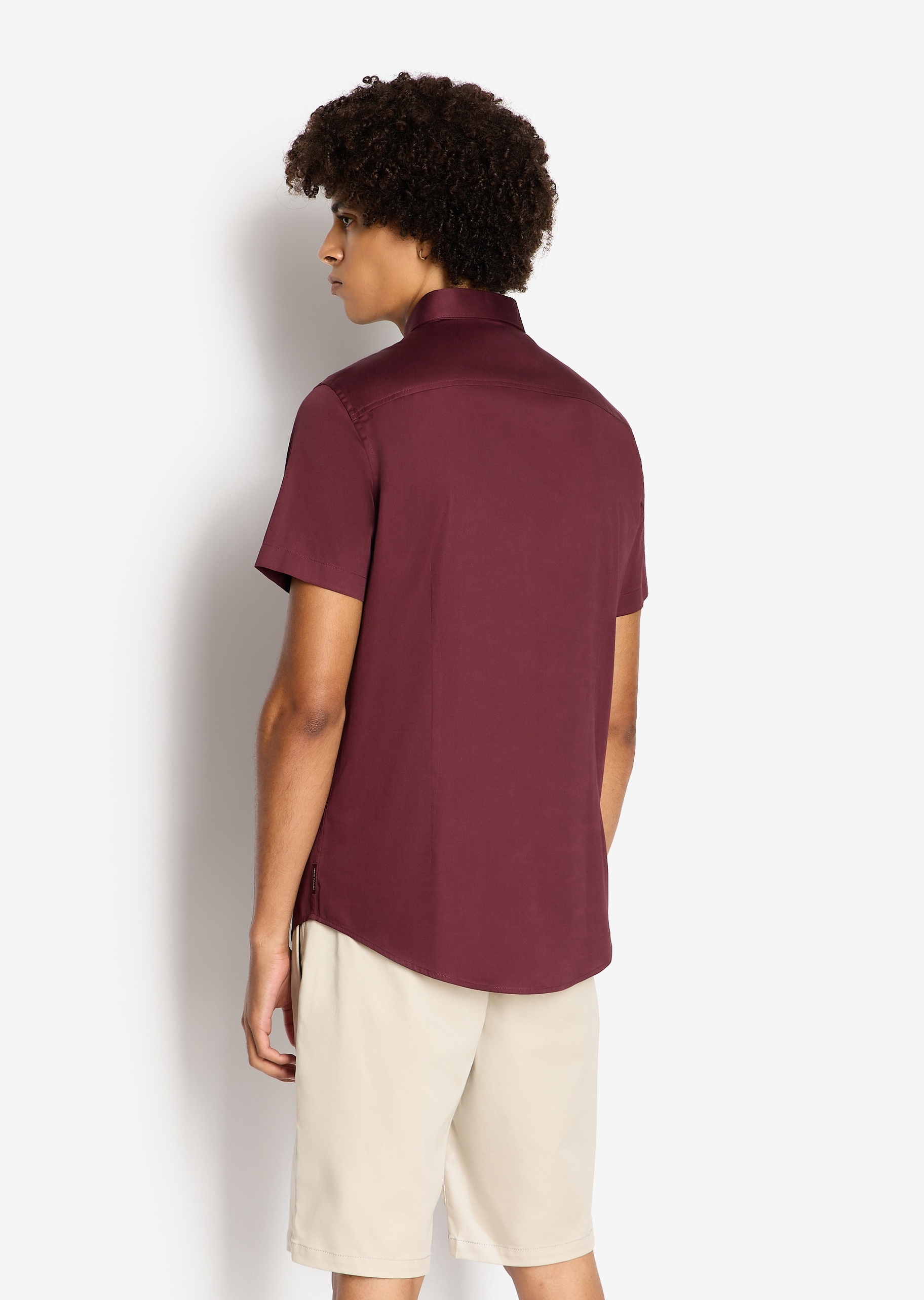 ARMANI EXCHANGE 男士圆领修身纯棉重磅T恤