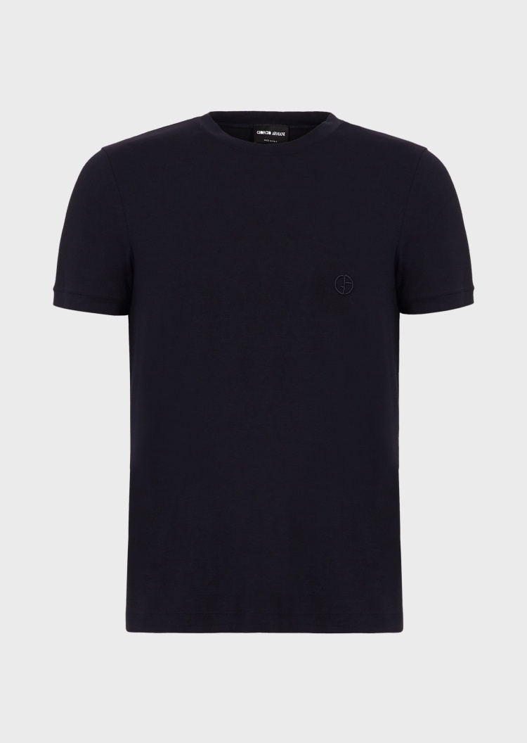 Giorgio Armani 刺绣薄款短袖T恤