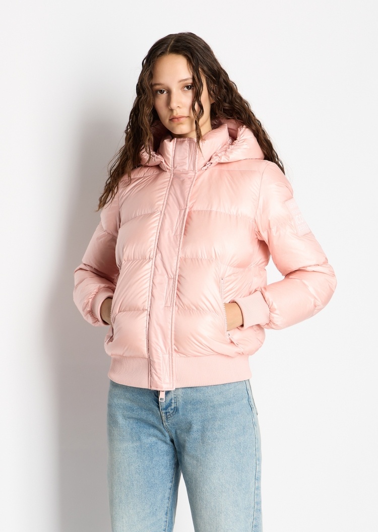 ARMANI EXCHANGE 女士可拆卸连帽绗缝羽绒服