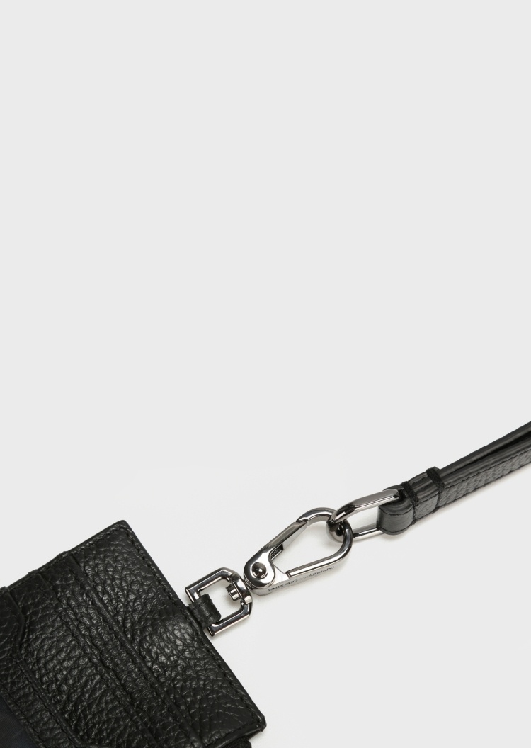 Emporio Armani 可拆卸肩带皮革卡夹