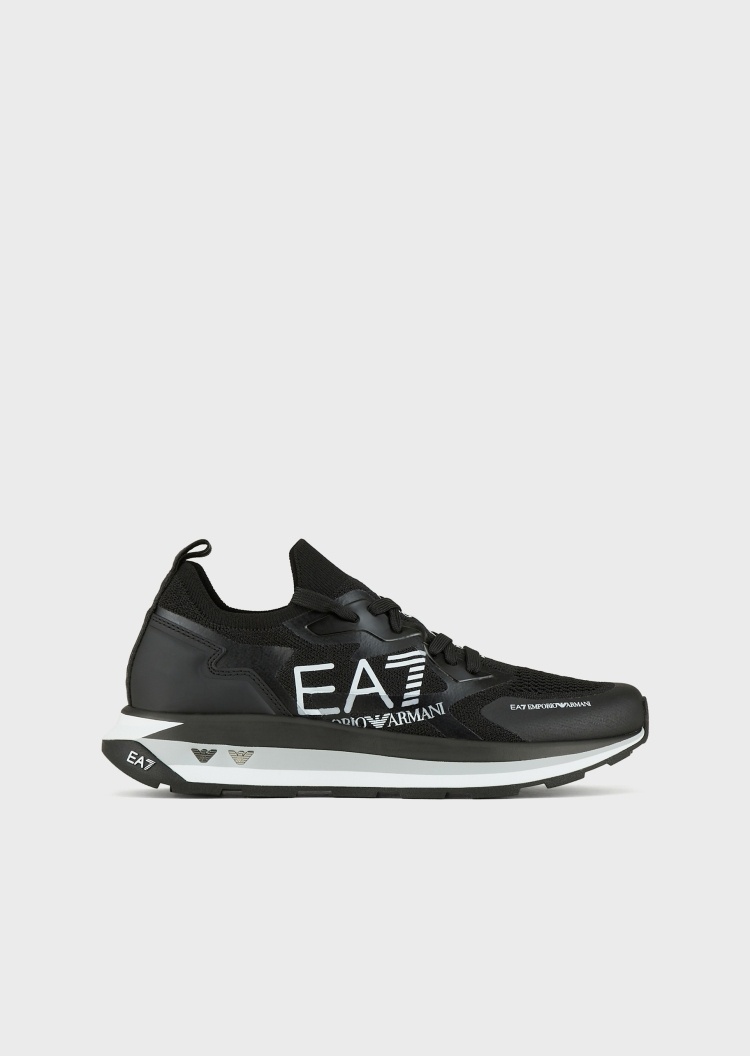 EA7 针织网面系带运动鞋
