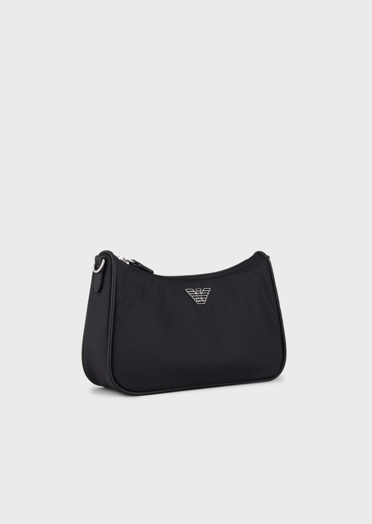 Emporio Armani 女士可拆卸LOGO肩带横款斜挎拉链迷你包