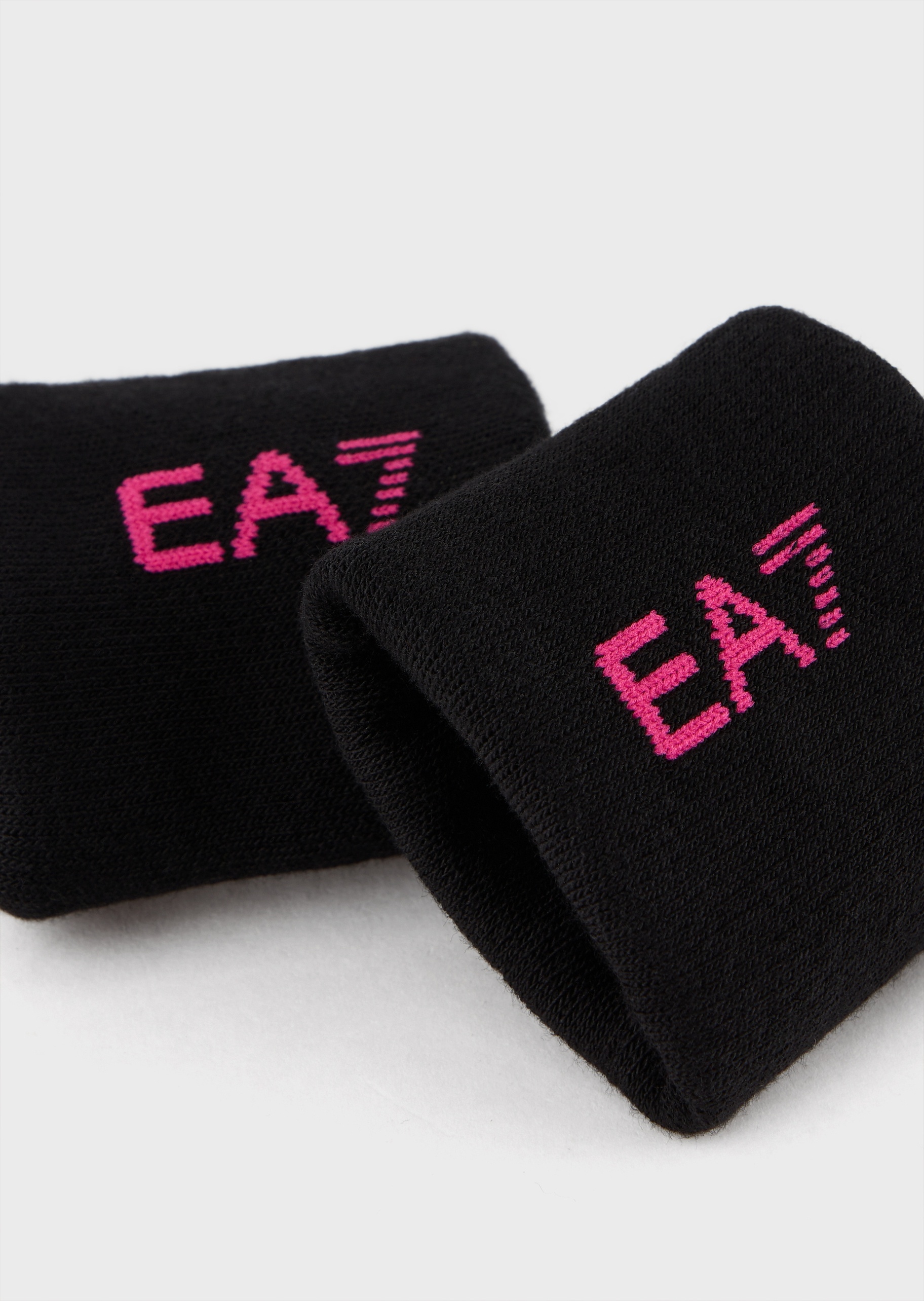 EA7 女条纹标识针织网球腕带