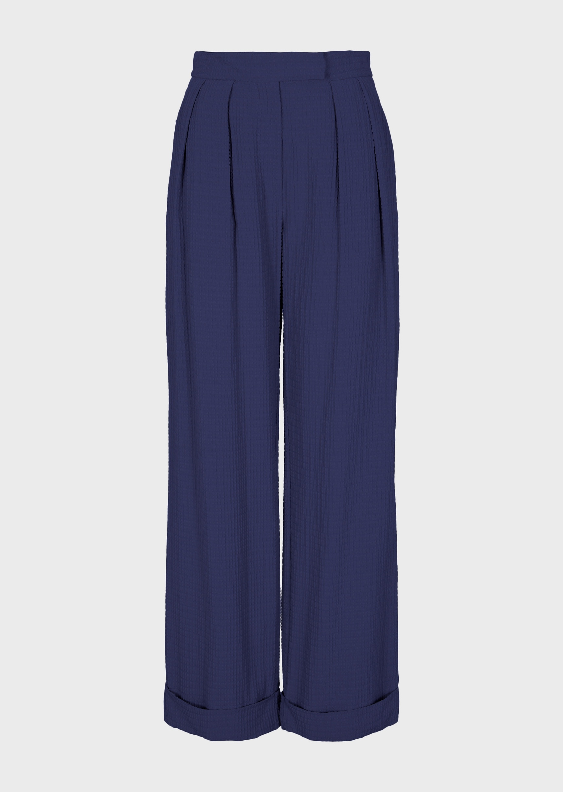 Emporio Armani 泡泡纱褶裥阔腿休闲裤