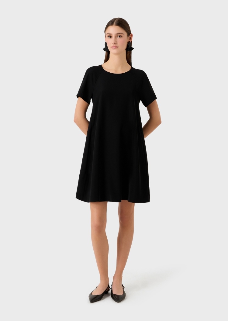Emporio Armani 插肩领短袖连衣裙