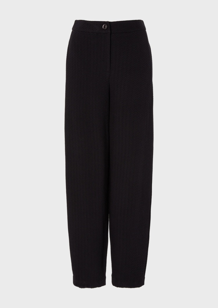 Emporio Armani 女士人字纹提花椭圆休闲裤