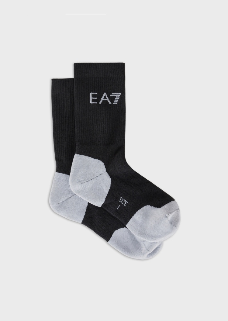 EA7 经典LOGO拼色袜子