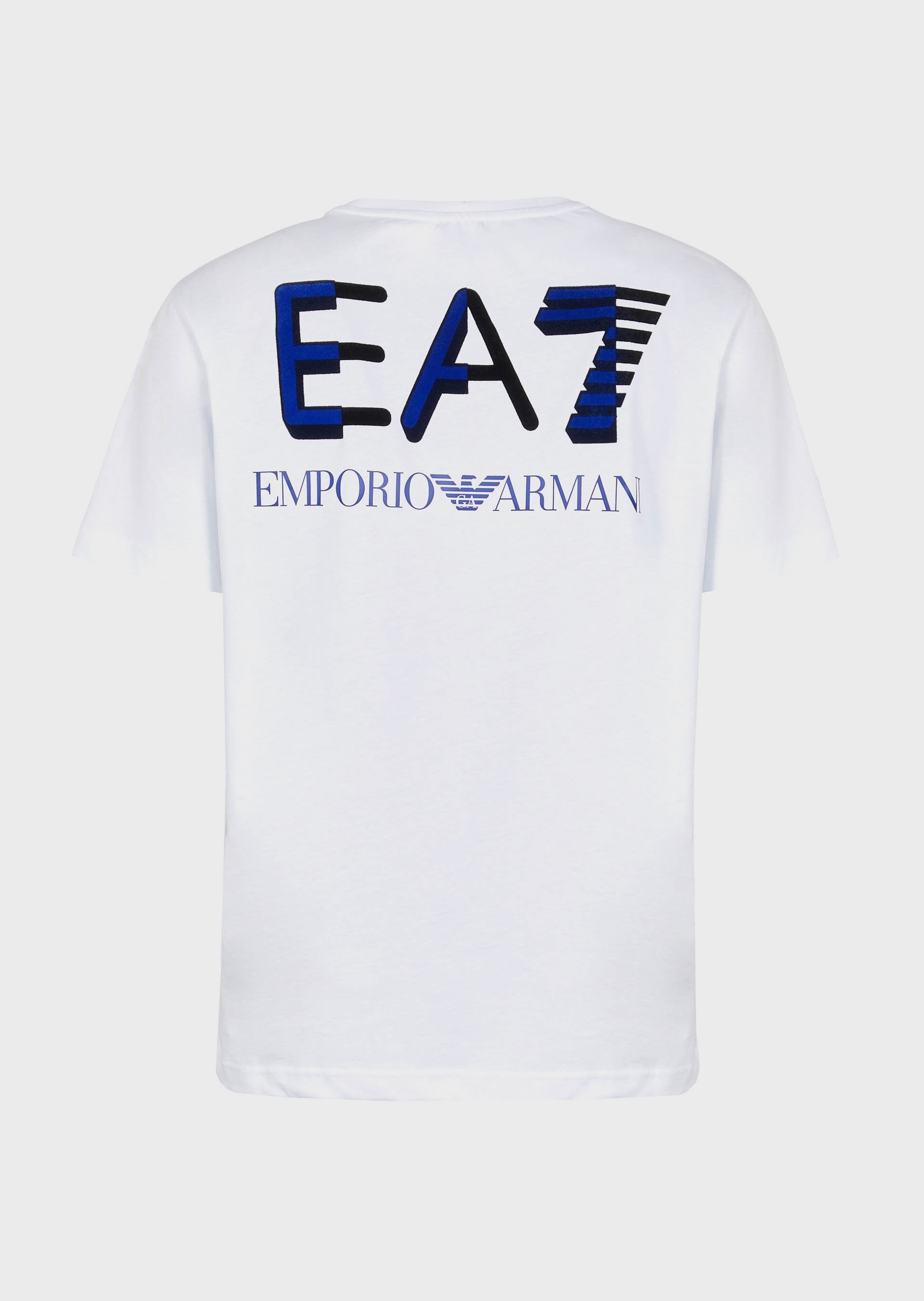 EA7 男士双色LOGO全棉运动T恤