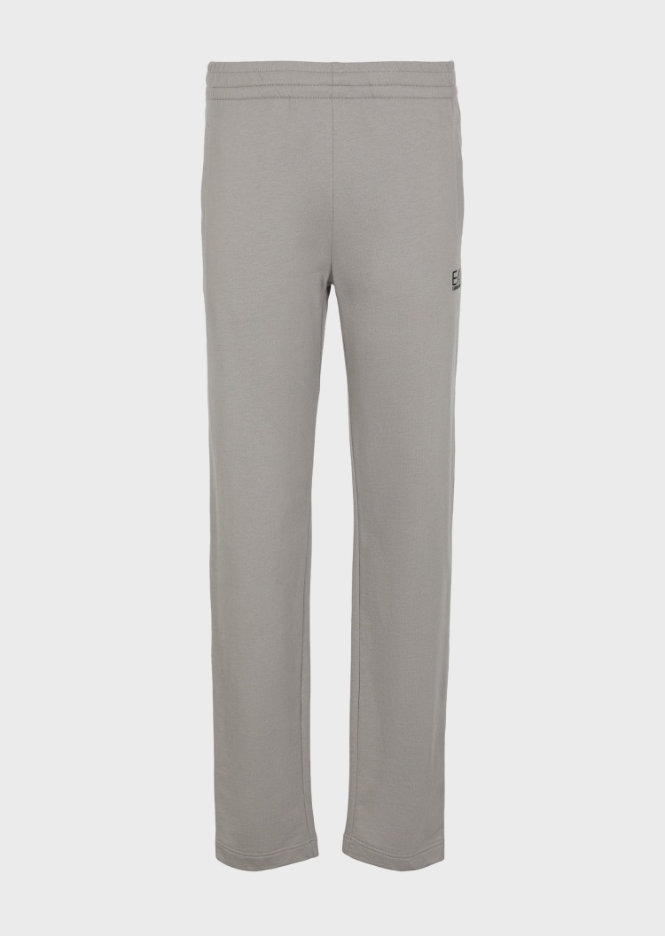EA7 男士全棉宽松长款直筒直角纯色运动卫裤