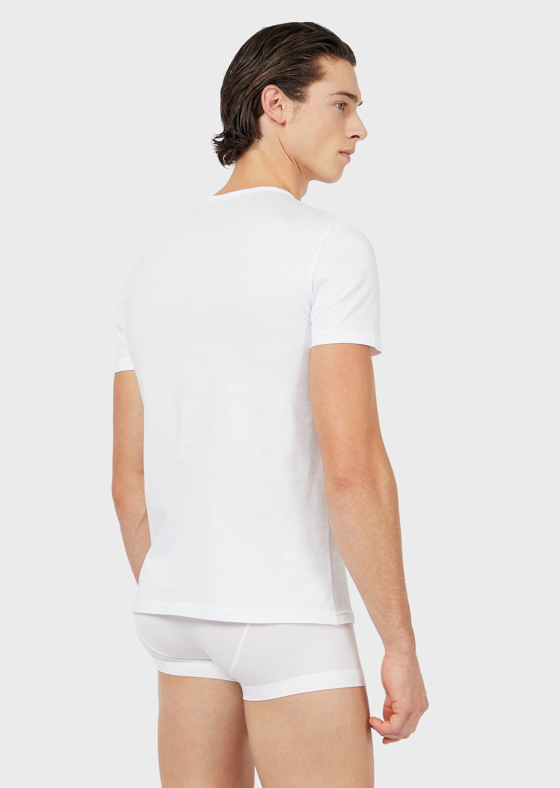 Emporio Armani 男士全棉合身短袖圆领两件装打底T恤