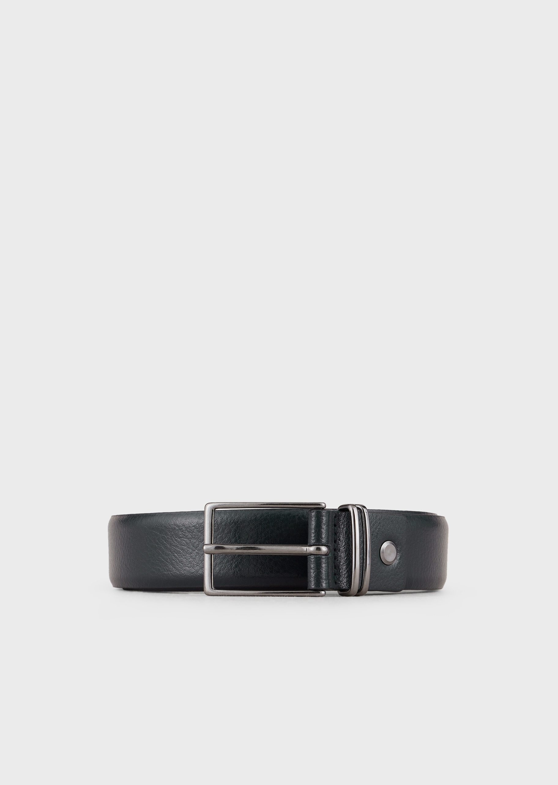 Emporio Armani 纹理标识针扣腰带