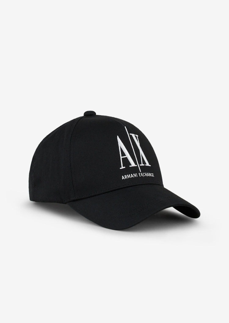 ARMANI EXCHANGE 男士大LOGO全棉棒球帽