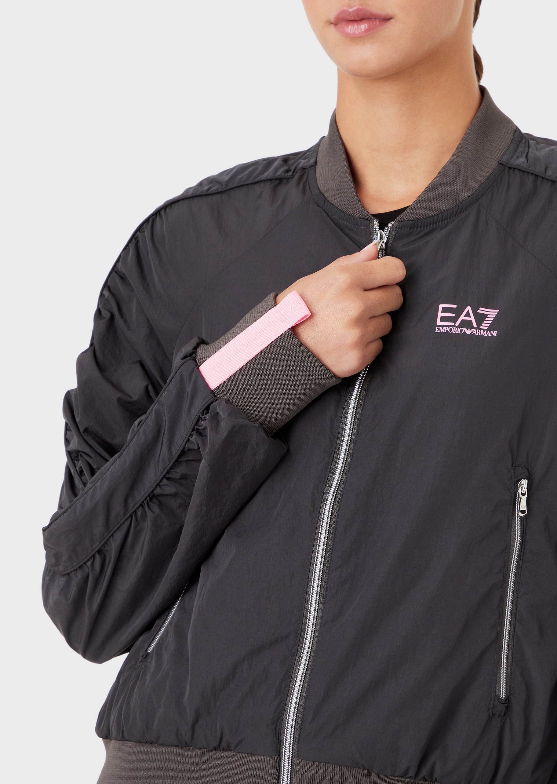EA7 运动风飞行夹克短外套
