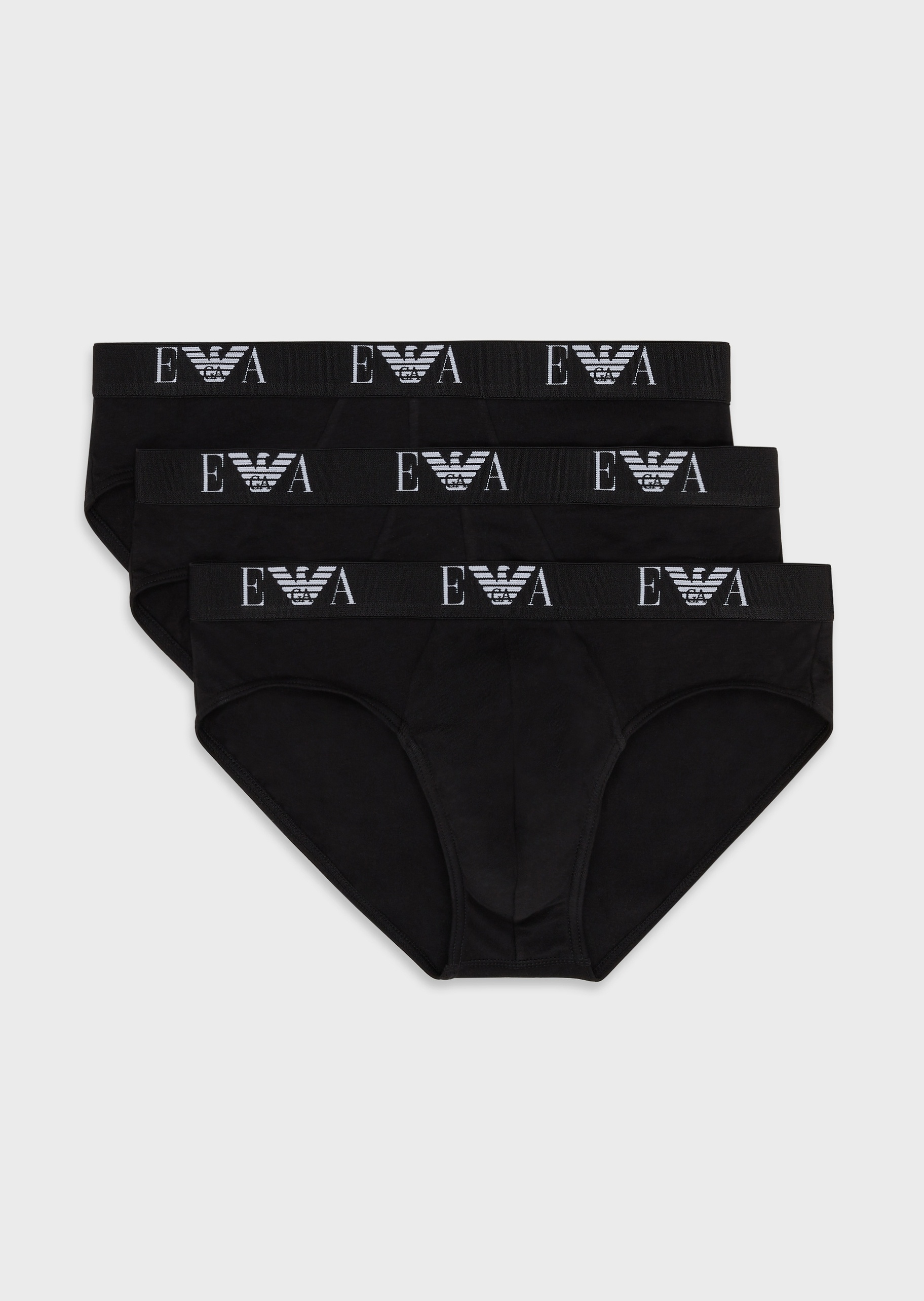Emporio Armani 标识中腰三条内裤套装