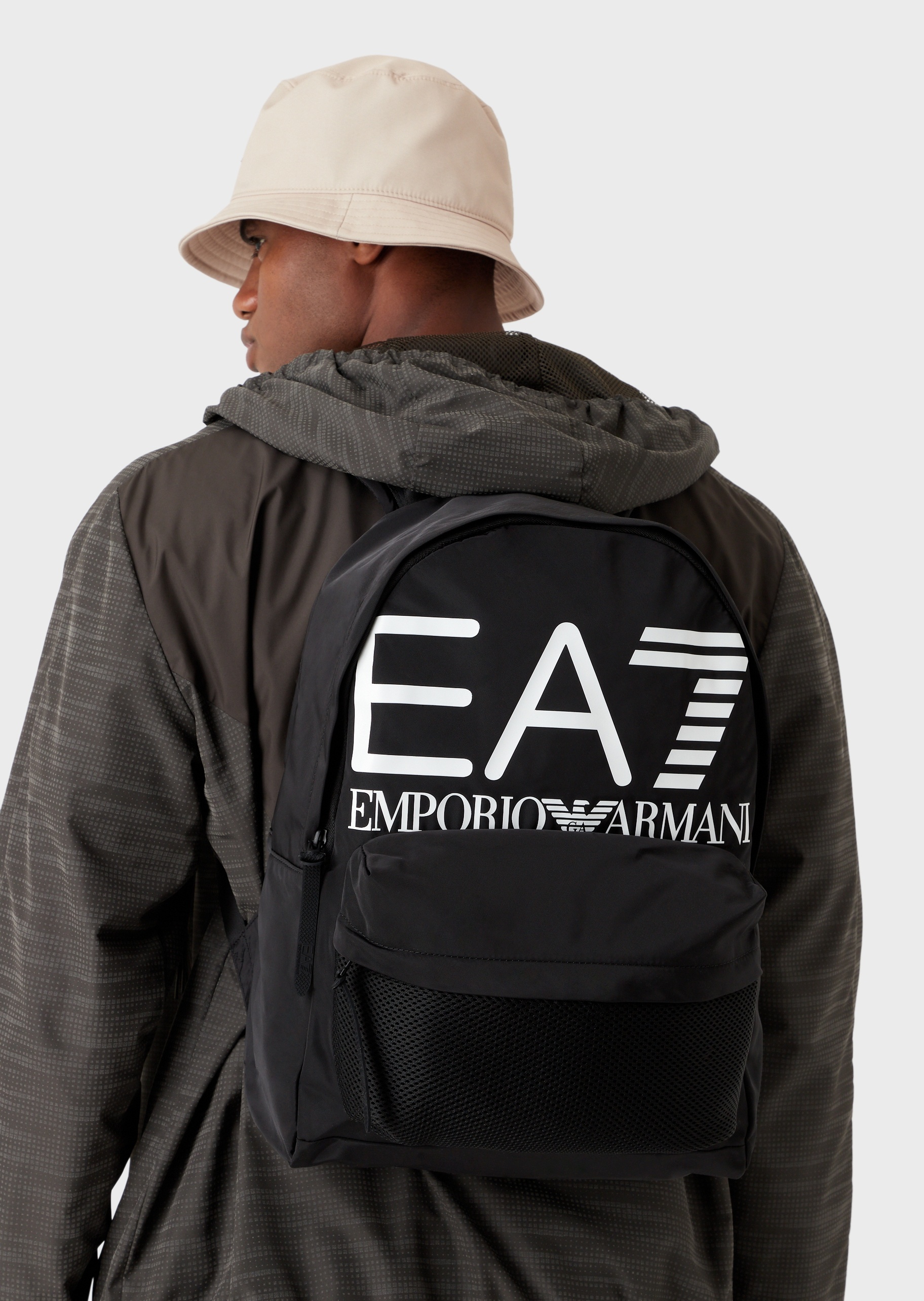 EA7 经典LOGO双肩背包