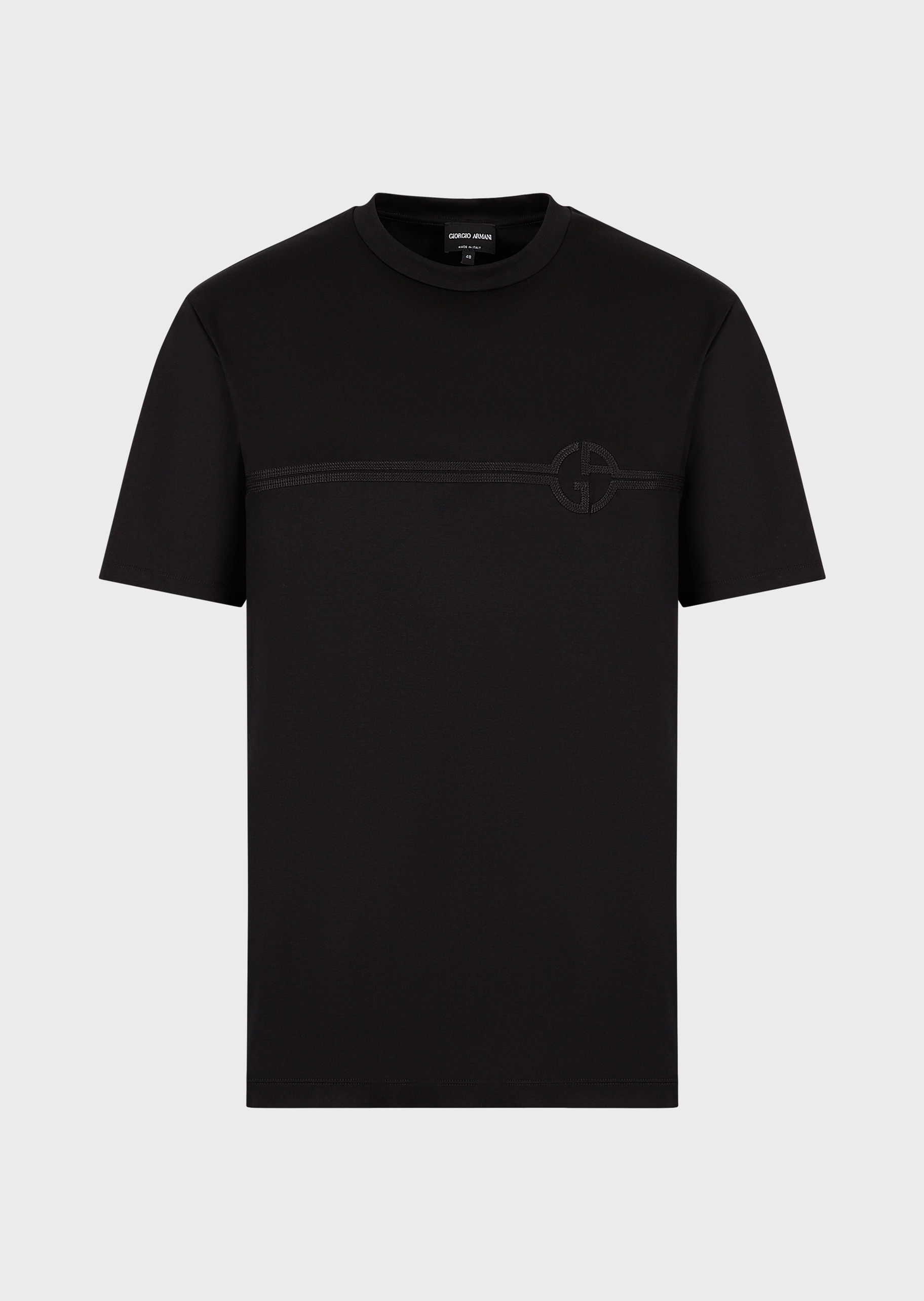 Giorgio Armani 双线刺绣圆领T恤