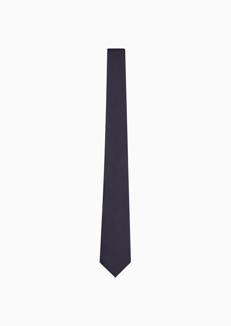 Giorgio Armani 男士桑蚕丝手打箭头型纯色商务简约领带