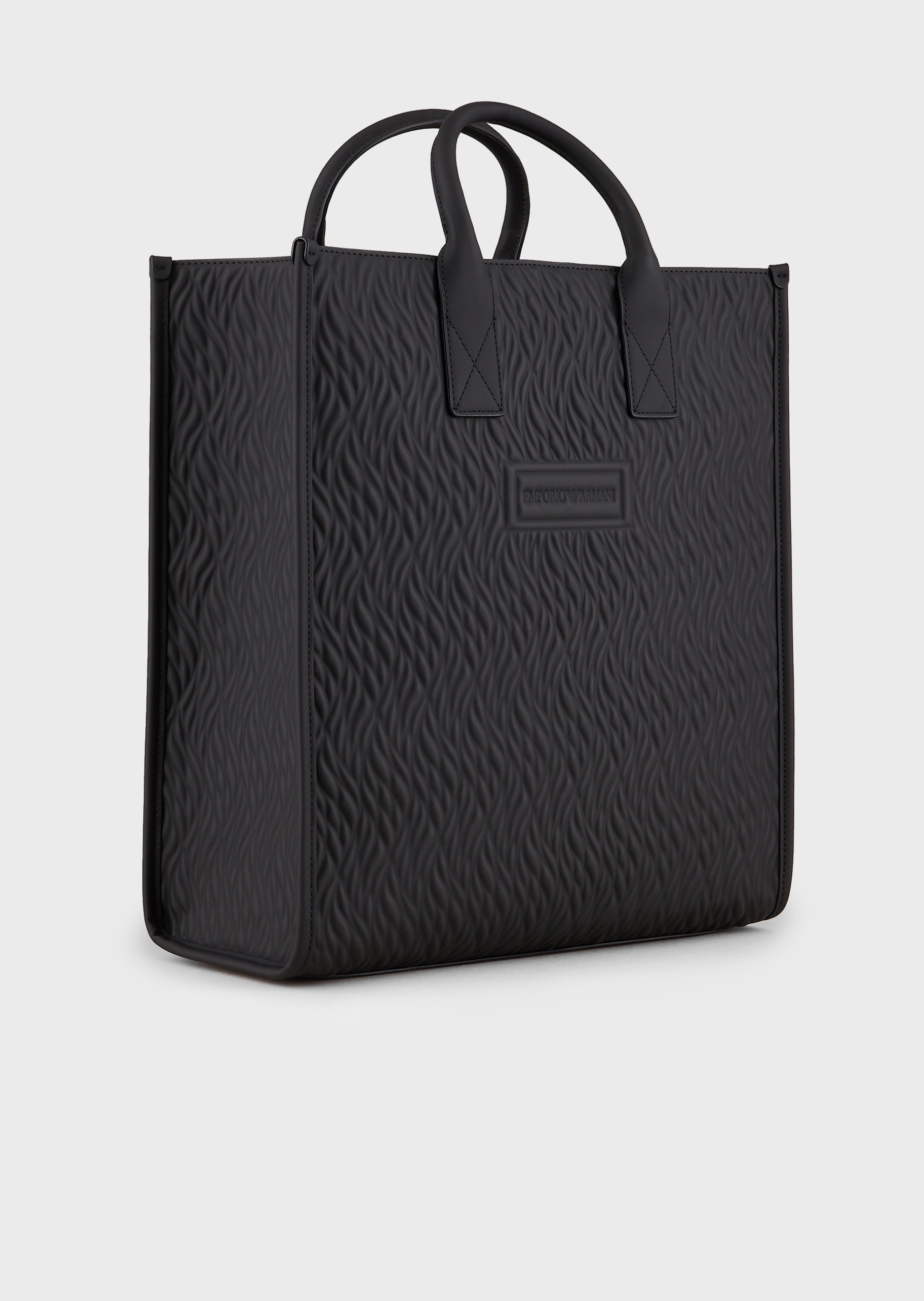 Emporio Armani 立体波浪纹托特包
