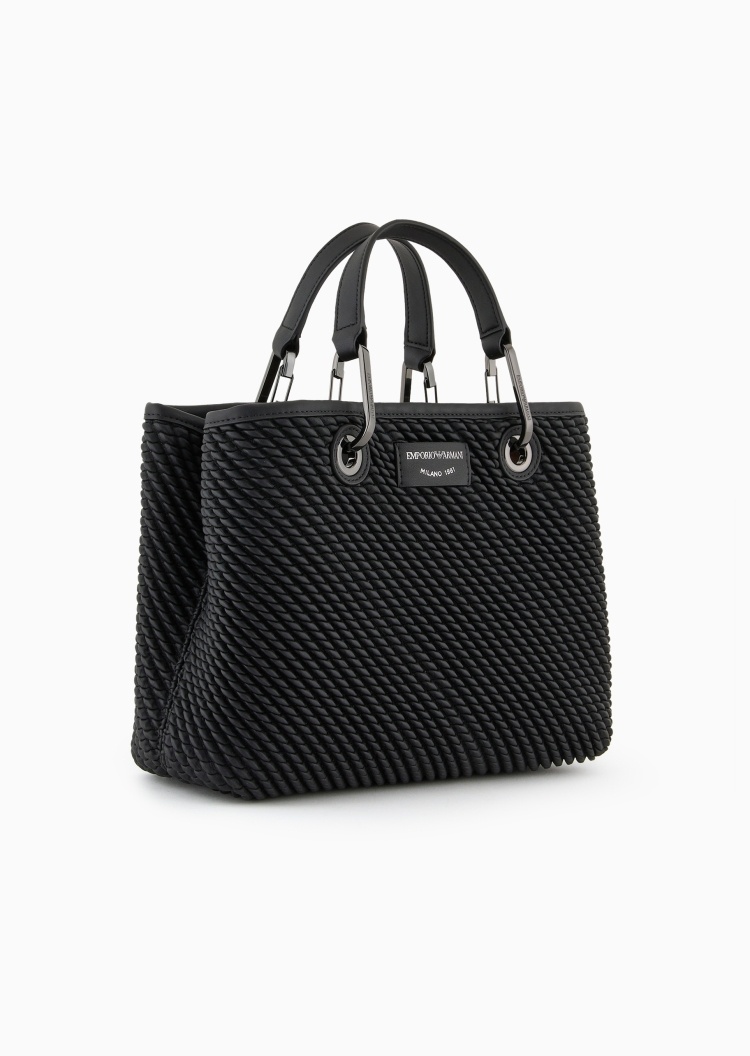 Emporio Armani MyEA女士小号压花子母包全棉斜挎托特包