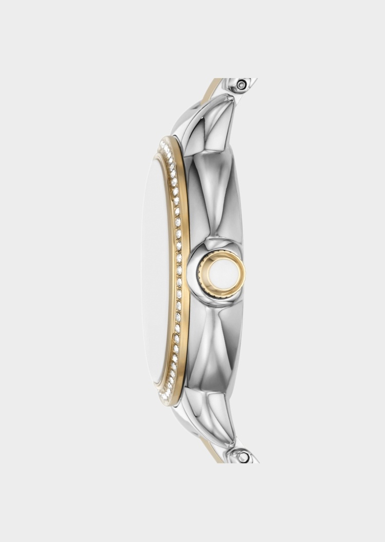 Emporio Armani 抛光贝母石英腕表
