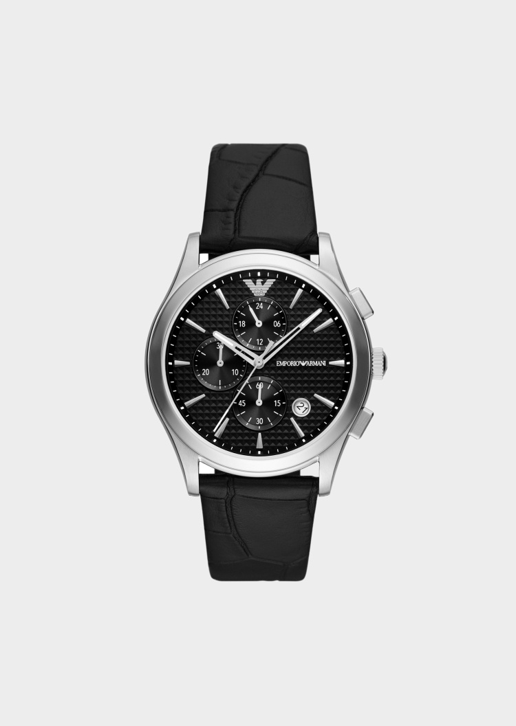 Emporio Armani 商务风夜光石英腕表