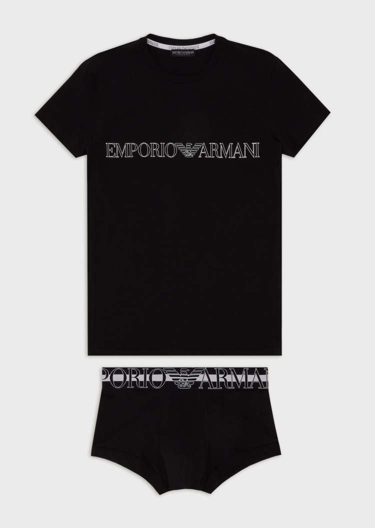 Emporio Armani 大标识印花内衣套装