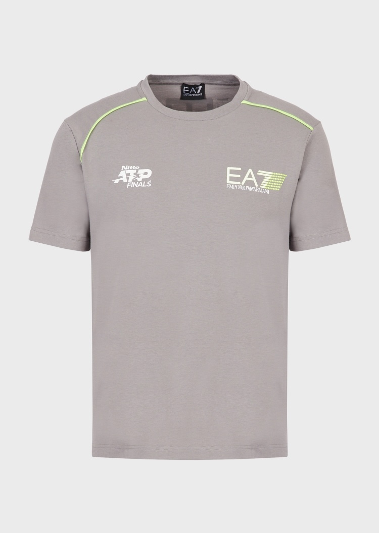 EA7 撞色标识圆领T恤
