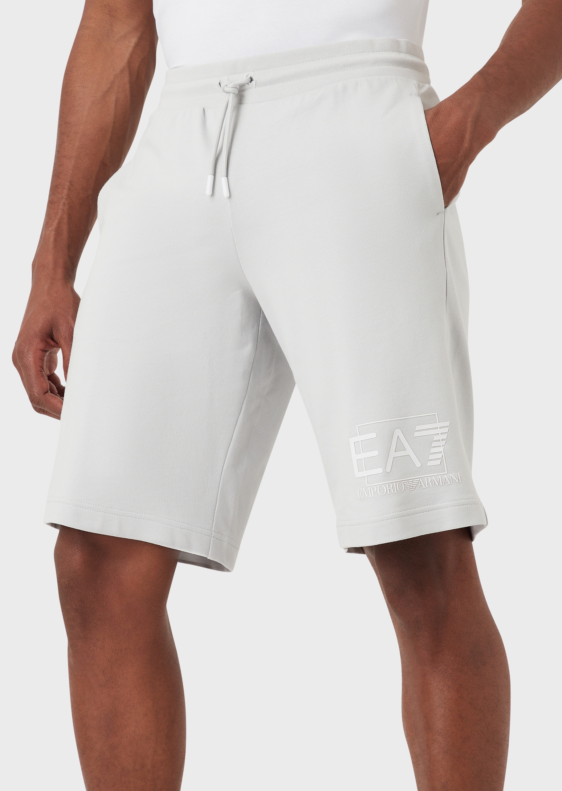 EA7 棉质系带百慕大短裤
