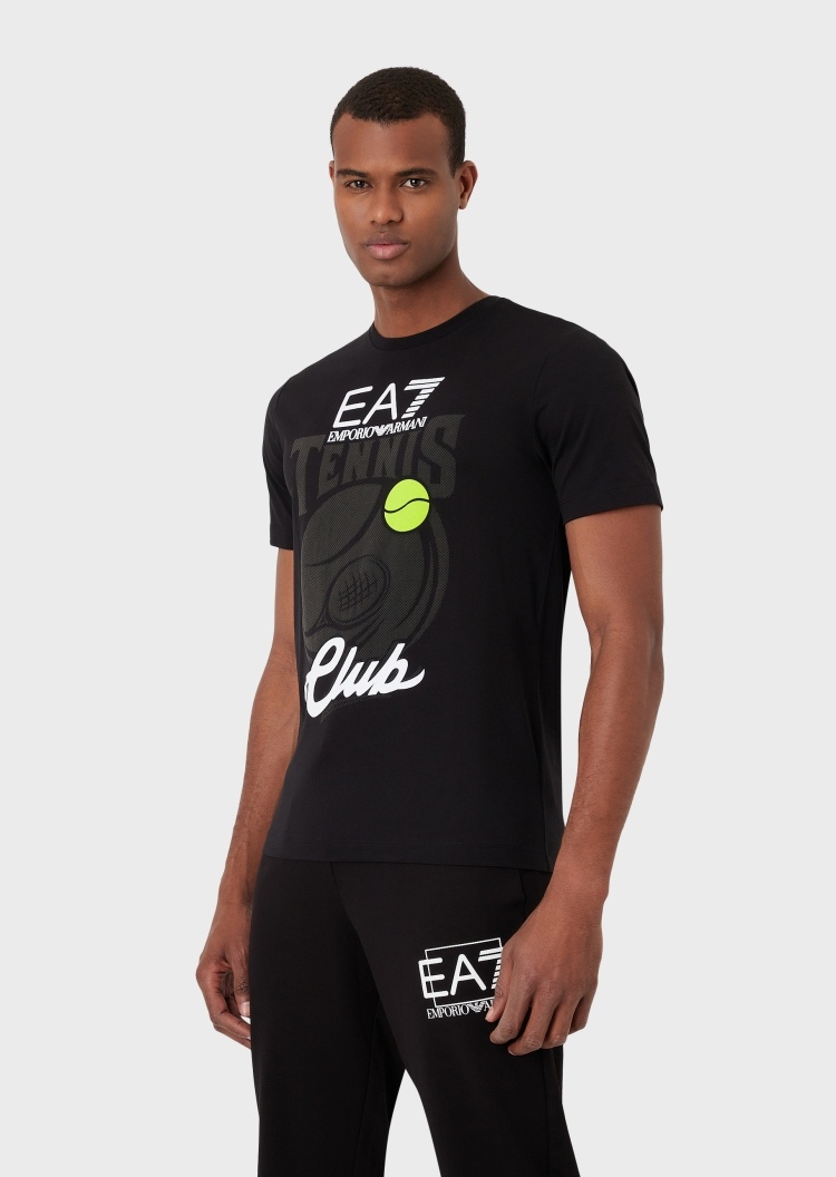 EA7 网球俱乐部棉质T恤
