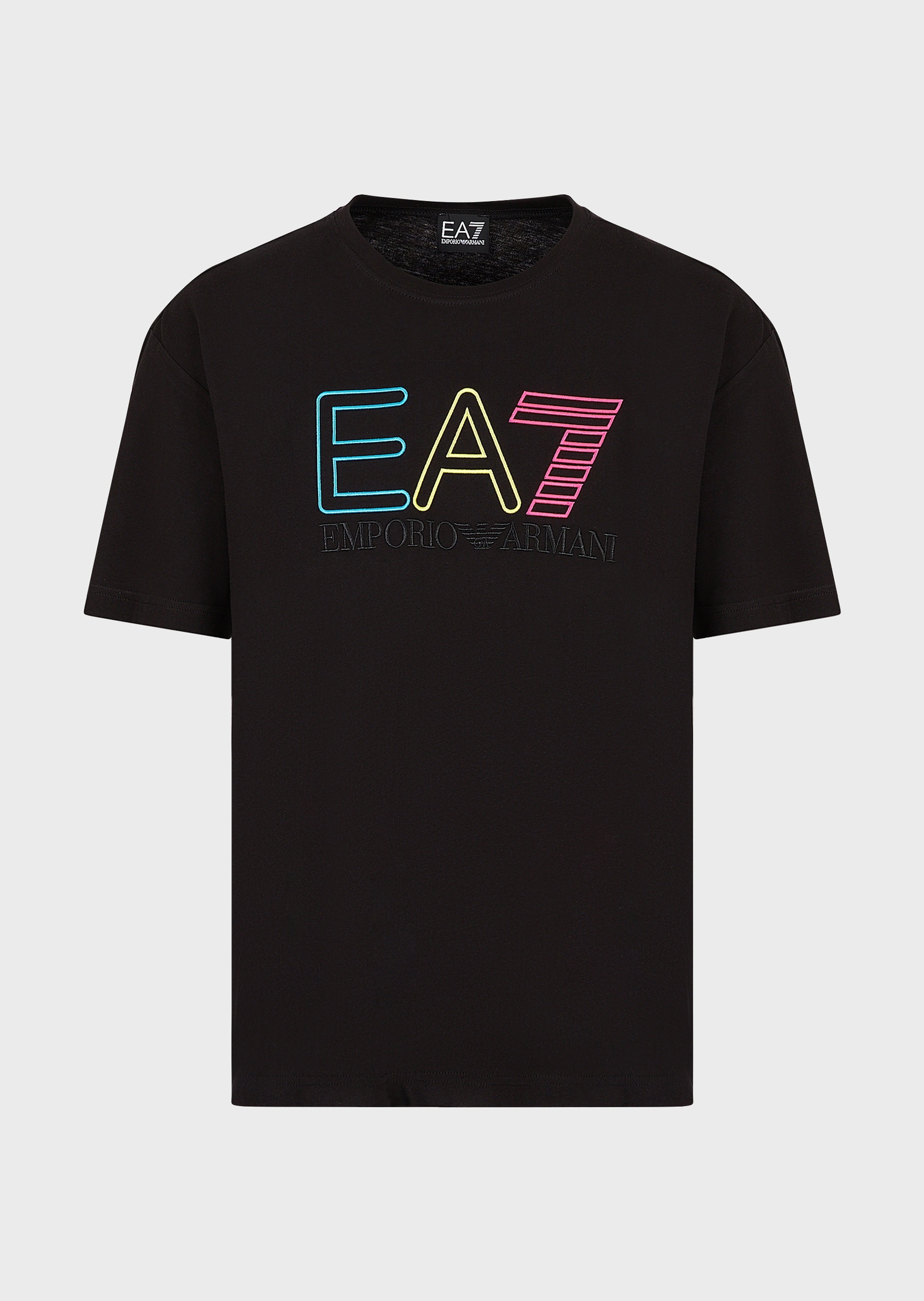 EA7 多色大标识刺绣棉T恤