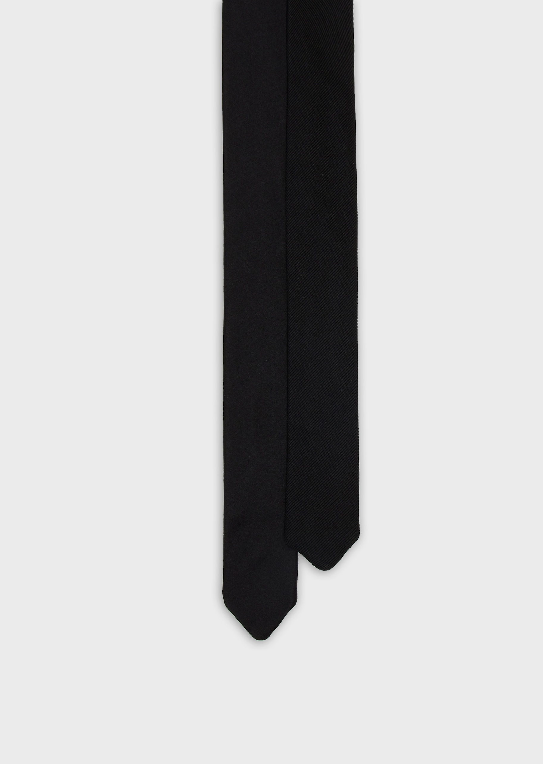 Giorgio Armani 男士休闲编织斜纹提花桑蚕丝纯色商务细领带