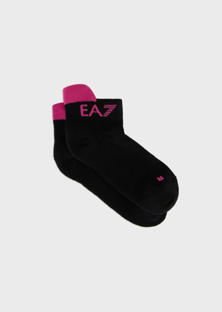 EA7 女士拼色提拉标识网球短袜