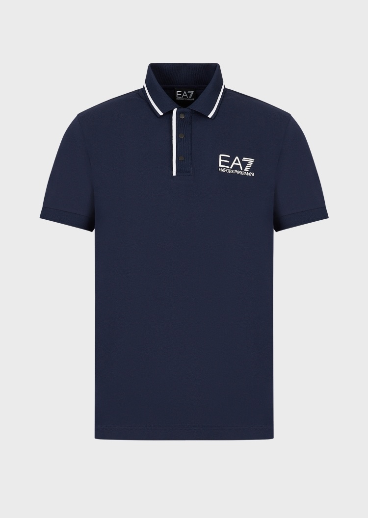 EA7 醒目标识修身POLO衫