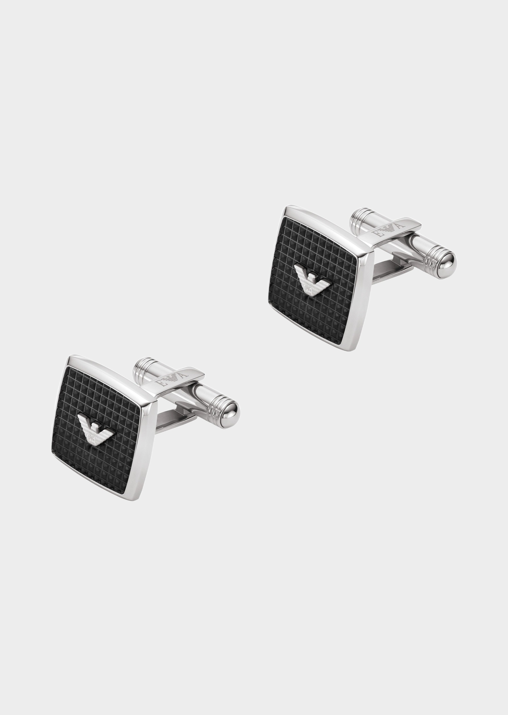 Emporio Armani 经典鹰标钉纹方形袖扣